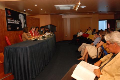 10. Imagen de la mesa de debate Crisis Alimentaria en África en Casa África, 2008