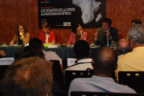 12. Imagen de la mesa de debate Crisis Alimentaria en África en Casa África, 2008
