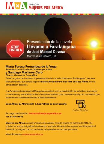 27. Invitación al acto de presentación del libro Llévame a Faranfanfana