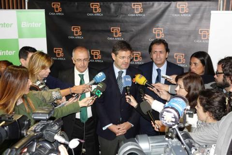 3. Imagen de Rafael Catalá Polo -Ministro de Justicia de España- en la rueda de prensa previa al Seminario Seguridad Jurídica España-Marruecos, en Casa África