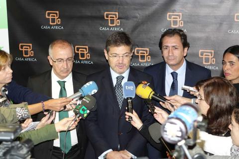 4. Imagen de Rafael Catalá Polo -Ministro de Justicia de España- en la rueda de prensa previa al Seminario Seguridad Jurídica España-Marruecos, en Casa África