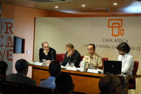 17.  Intervención del Teniente Coronel Jesús Díez Alcalde  con la ponencia Presencia española en África. Misiones de mantenimiento de la paz-,  en  la Mesa 1: España y África, nuevos retos para la seguridad del continente