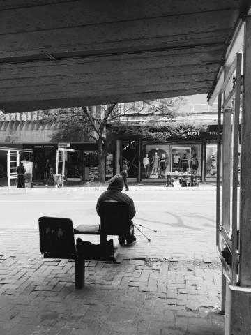 Waiting for bus