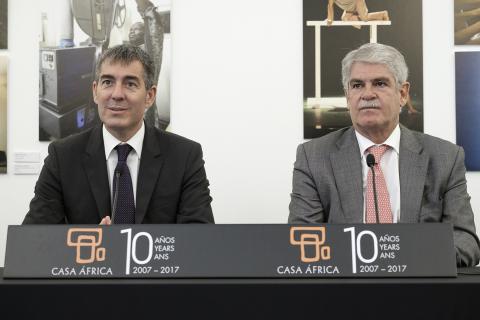 Fernando Clavijo y Alfonso Dastis, ministro de Asuntos Exteriores