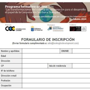 Formulario de inscripción