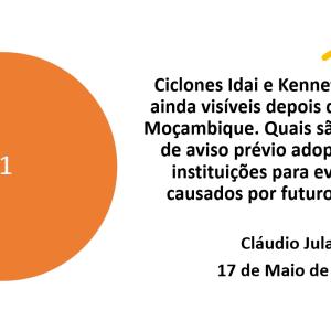 Los ciclones Idai y Kenneth y su impacto en Mozambique