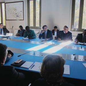 Luis Padrón, en la reunión del Grupo de Embajadores Africanos en Madrid