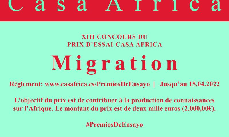 13ª Convocatoria de los Premios de Ensayo Casa África