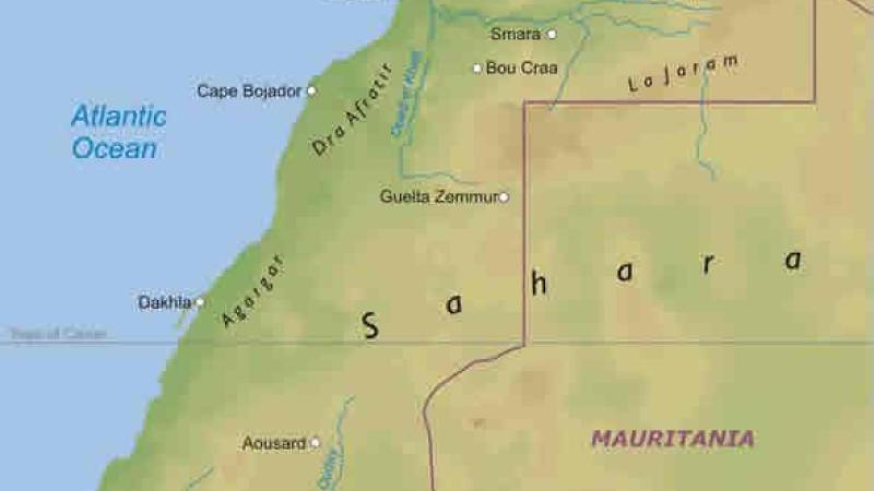 Mapa del Sáhara Occidental