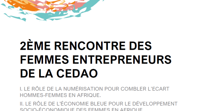 2ÈME RENCONTRE DESFEMMES ENTREPRENEURSDE LA CEDAO