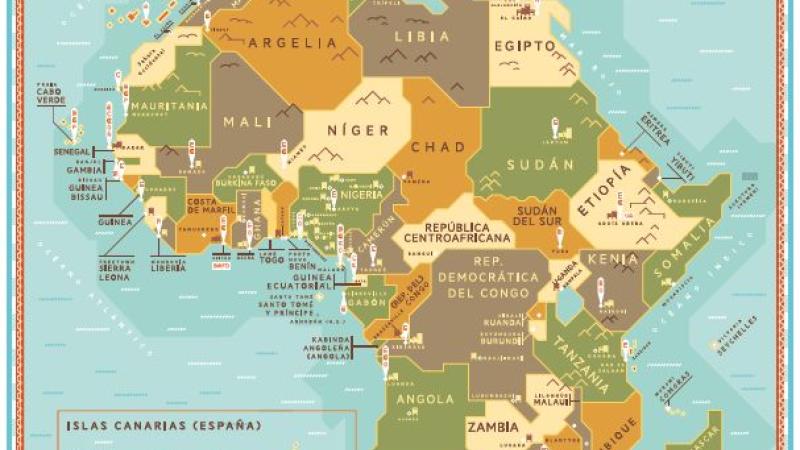 Mapa África y España cada vez más cerca