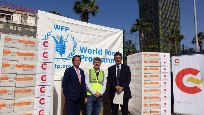 El PMA realiza desde Gran Canaria un envío de alimentos a Mauritania financiado por España y Japón