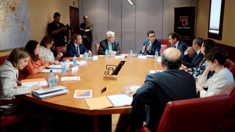Rueda de prensa de Fernando Clavijo y Alfonso Dastis en Casa África