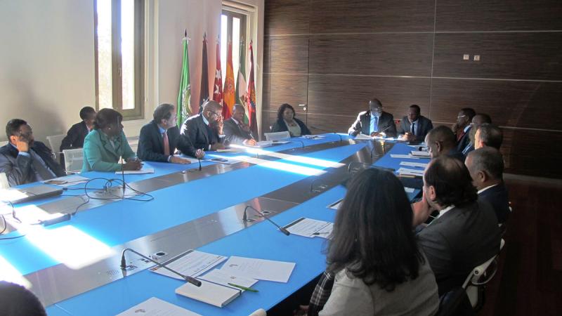 Luis Padrón, en la reunión del Grupo de Embajadores Africanos en Madrid