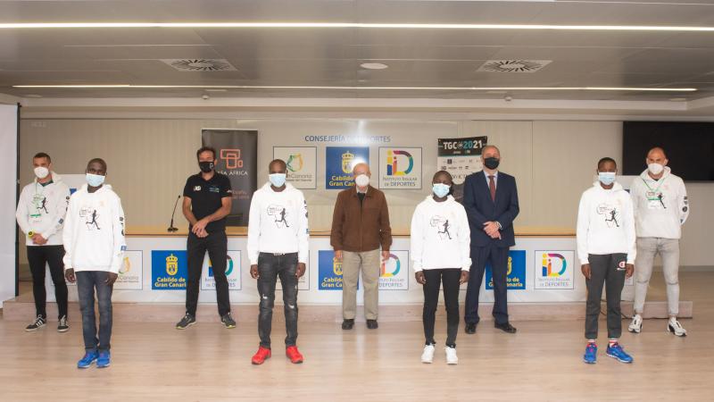 Atletas keniatas en la TransGranCanaria 2021_Rueda de Prensa