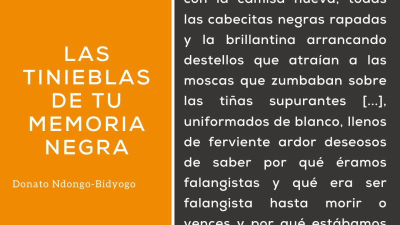 Cita de la obra «Las tinieblas de tu memoria negra»