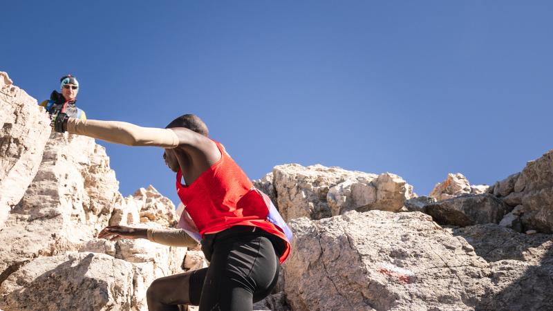 Robert Pkmoi en la Dolomyths Run