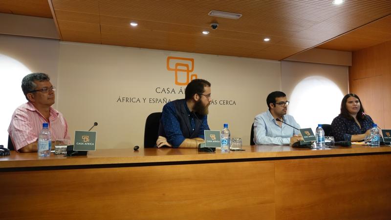 Mesa de presentación de la jornada: Germán Santana, Teodoro Nelson, Juan Pablo Seijas y Ruth Medina