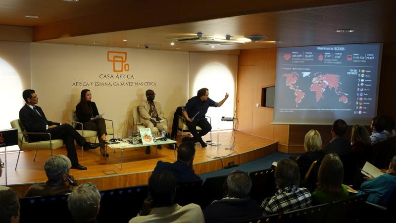 Alberto Virella Gomes, Ariadne Hernández, Pere Ortin y Boubacar Boris Diop