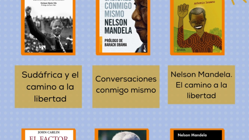 Algunos libros sobre Mandela en nuestra Mediateca