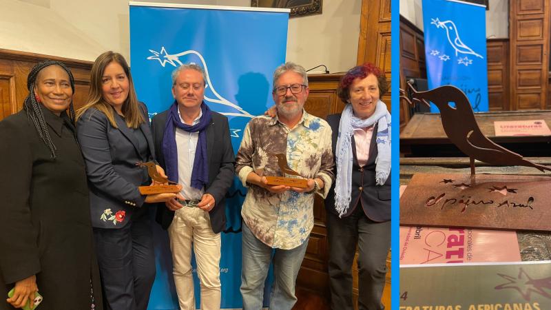 Recogida del premio