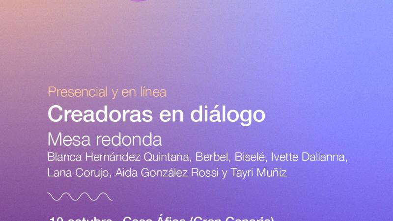 Cartel para RRSS Creadoras en diálogo