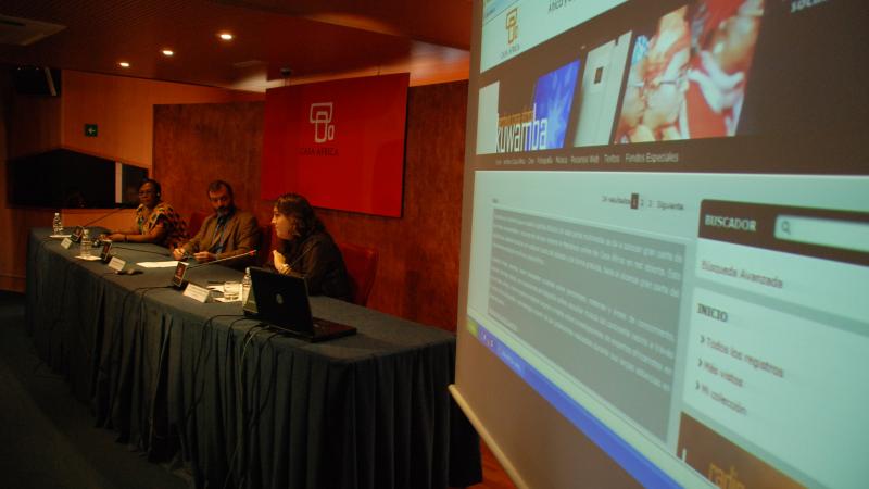 4. Presentación del portal multimedia KUWAMBA de Casa África por Estefanía Calcines, Jefa del Área Web y Mediateca online