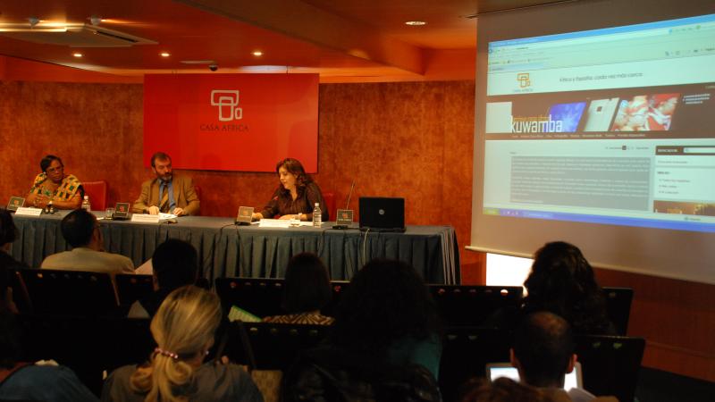 7. Presentación del portal multimedia KUWAMBA de Casa África por Estefanía Calcines, Jefa del Área Web y Mediateca online