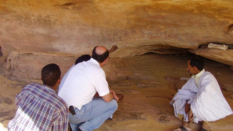 21.	Imagen de los grabados rupestres en Chinguetti, Mauritania