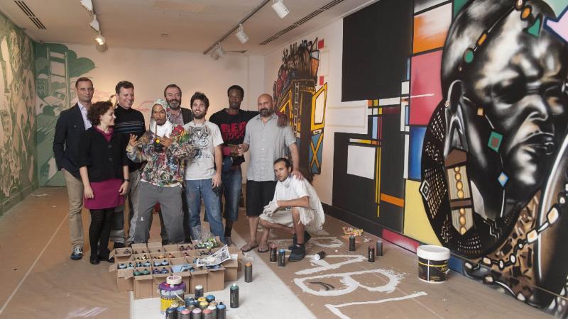 6. Montaje de la exposición Gráffica