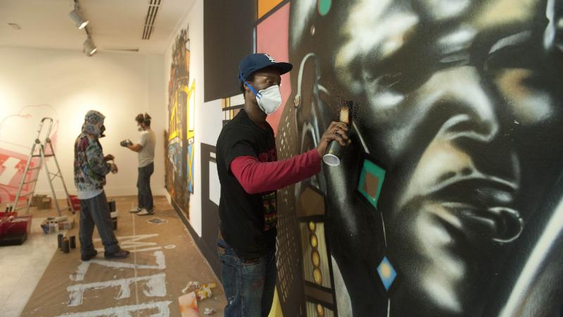 10. Montaje de la exposición Gráffica