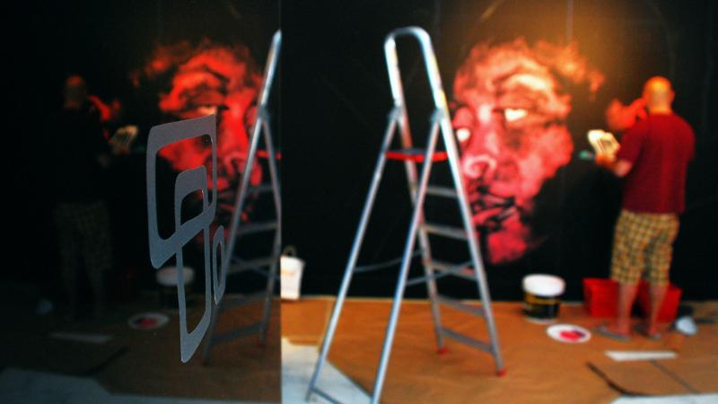 12. Montaje de la exposición Gráffica
