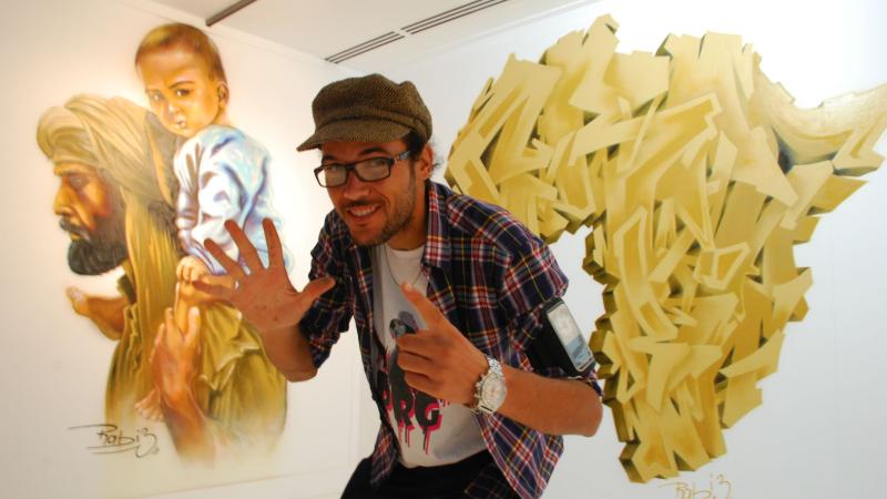21. Montaje de la exposición Gráffica