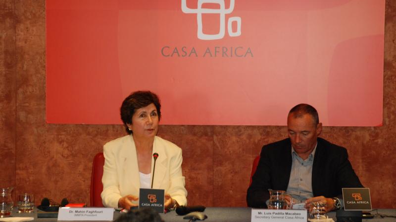 6. De izq. a derecha: Dr. M. Faghfouri -President of International MultiModal Transport Association IMMTA-, y Luis Padilla -Secretario General de Casa África-