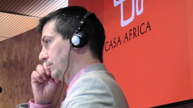 7. Henri-Bernard Solignac-Lecomte, Director de la Unidad para Europa, Oriente Medio y África del Centro de Desarrollo de la OCDE, durante el acto de presentación del informe