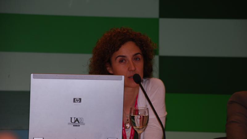3. Imagen en la presentación del Congreso de Itziar Ruiz-Giménez (Universidad Autónoma de Madrid, UAM) y directora del Congreso