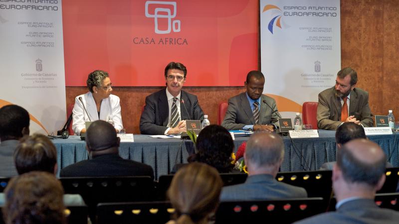 7. Imagen de las conferencias realizadas por la I Reunión del Espacio Atlántico Euroafricano celebrada en Casa África