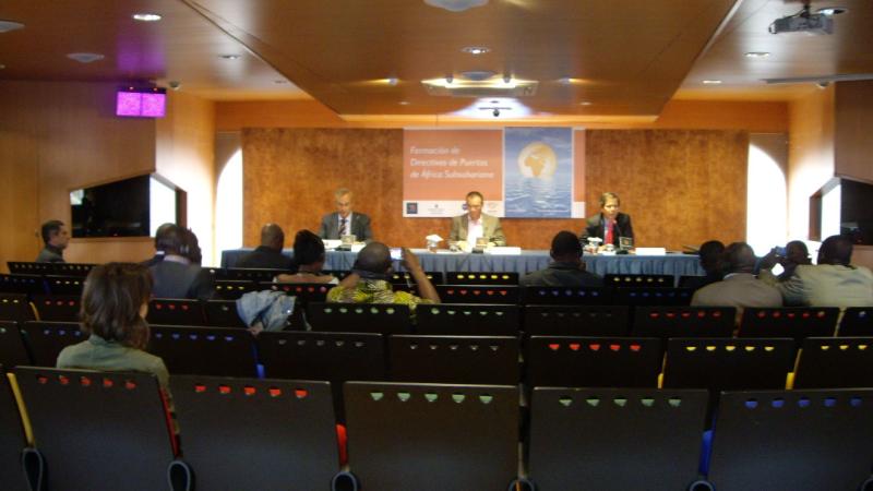 7. Imagen del Seminario Gestión Portuaria dirigido a la Asociación de Mujeres del Sector Portuario de África Central y Occidental en Casa África