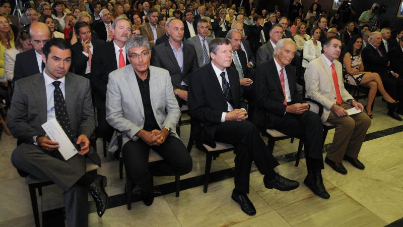 2. Imagen del acto de entrega de los Premios Fundación Puertos de Las Palmas en 2012 a Casa África
