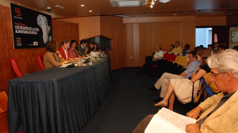 10. Imagen de la mesa de debate Crisis Alimentaria en África en Casa África, 2008