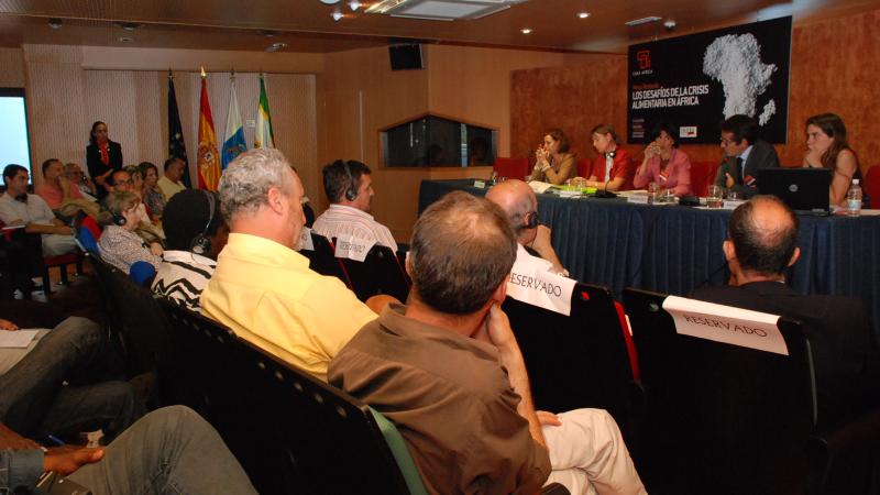 13. Imagen de la mesa de debate Crisis Alimentaria en África en Casa África, 2008