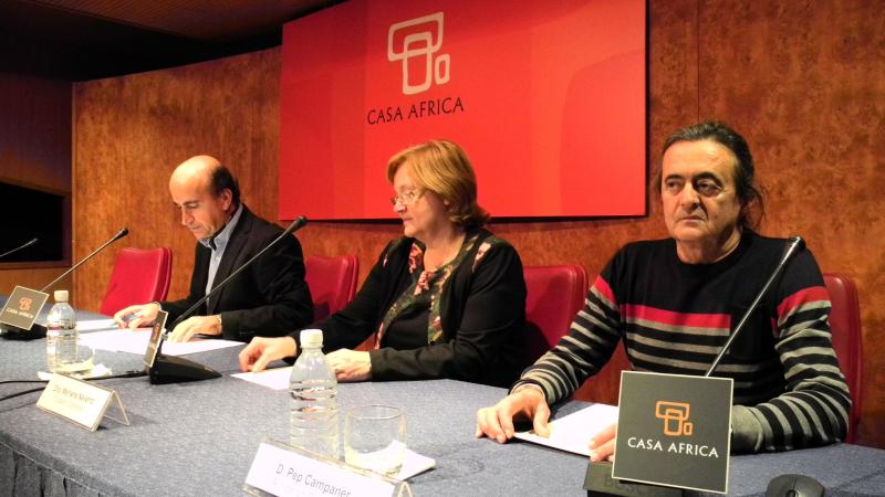 2. De izq. a dere.: José Luis Márquez -Gerente de Casa África-, Marilena Navarro -cofundadora de la Fundación Campaner-, y Pep Campaner -Cofundador de la Fundación Campaner-