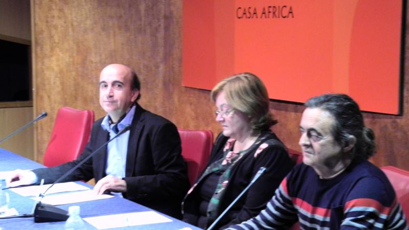 3. De izq. a dere.: José Luis Márquez -Gerente de Casa África-, Marilena Navarro -cofundadora de la Fundación Campaner-, y Pep Campaner -Cofundador de la Fundación Campaner-