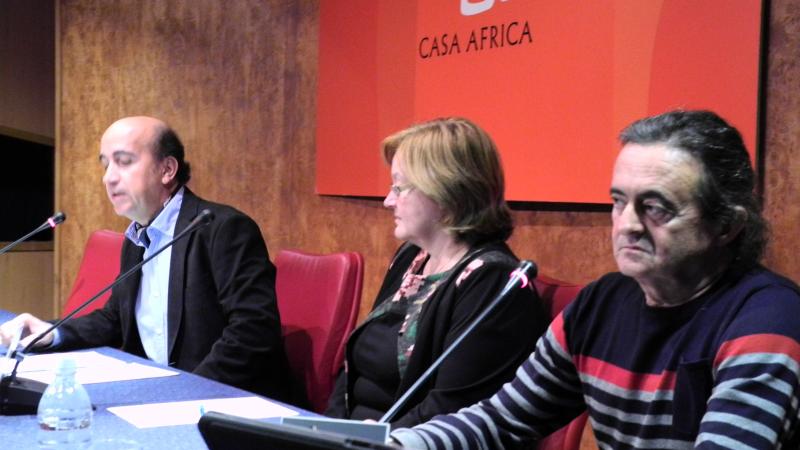 4. De izq. a dere.: José Luis Márquez-Gerente de Casa África-, Marilena Navarro -cofundadora de la Fundación Campaner-, y Pep Campaner -Cofundador de la Fundación Campaner-