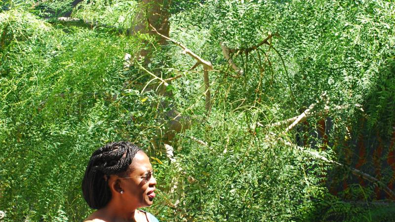 13. Imagen de la Sra. Dña. Fikile Magubane, Embajadora de Sudáfrica en España, en Casa África