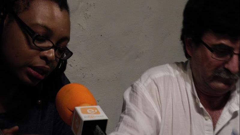 5. Imagen de Leonora Miano en el programa Letras Africanas en el Festival de Teatro Tres Continentes, con Antonio Lozano, escritor y traductor