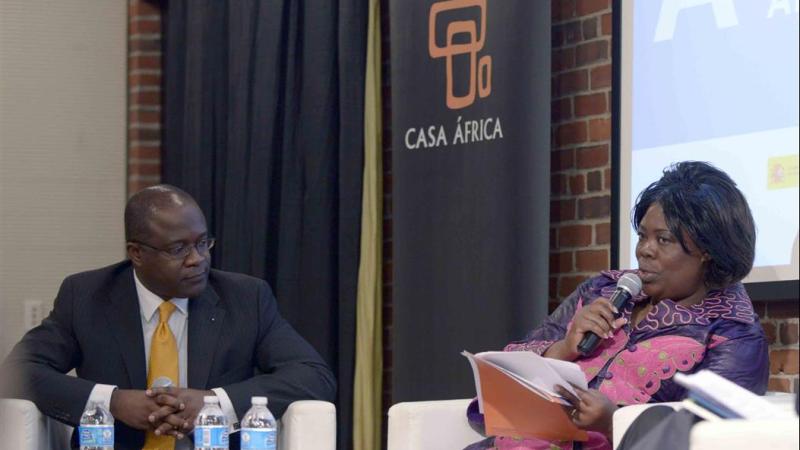 9. Imagen de Vandi Chidi Minah - Representante de la ONU por Sudáfrica y Jean Kapata - Ministra de Turismo y Artes de Zambia