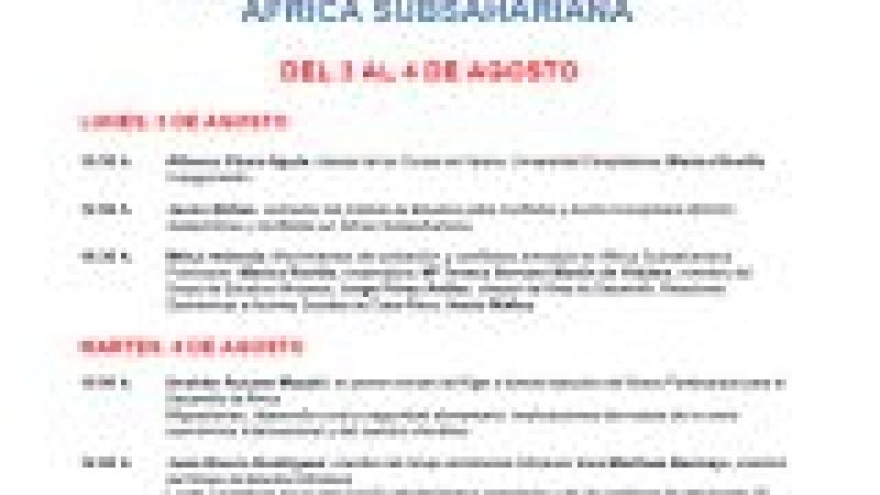 Cursos de verano 2009 Universidad Complutense: Migración, Crisis y Conflicto en África Subsahariana