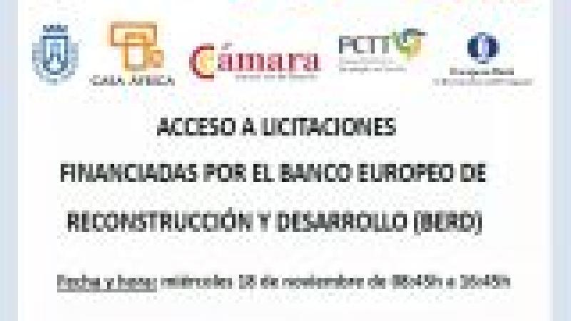 Acceso a licitaciones financiadas por el Banco Europeo de Reconstrucción y Desarrollo (BERD)